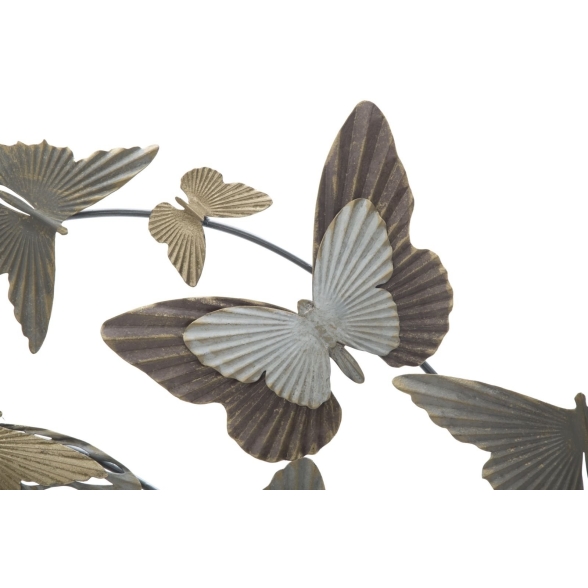 Pannello decorativo in ferro trama farfalle 118x3x52 cm Butterfly