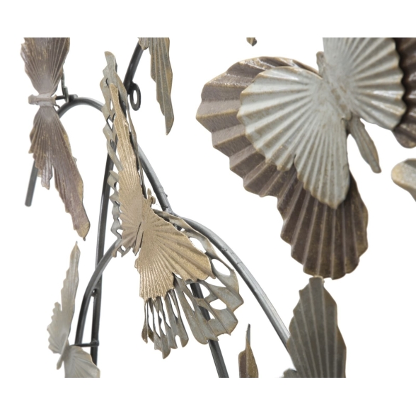 Pannello decorativo in ferro trama farfalle 118x3x52 cm Butterfly