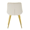 Set 2 sedie imbottite in tessuto color crema modello Paris