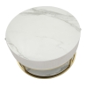 Tavolo da caffe' con struttura dorata montpellier color crema ø75x36 cm