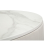 Tavolo da caffe' con struttura dorata montpellier color crema ø75x36 cm