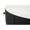 Tavolo da caffe' con struttura dorata montpellier colore nero ø75x36 cm
