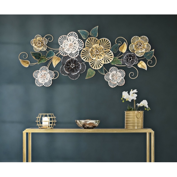 Pannello decorativo 3D in metallo 118x4x58 cm Campur