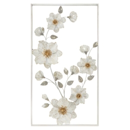 Pannello decorativo a fiori in ferro 50x5,5x90,5 cm Flix