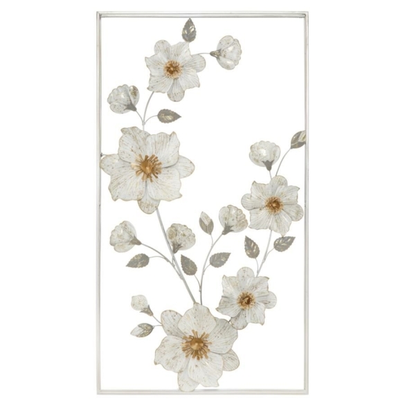 Pannello decorativo a fiori in ferro 50x5,5x90,5 cm Flix