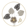 Pannello decorativo circolare design a fiori e foglie Ø 65,4X4.4 cm Rod