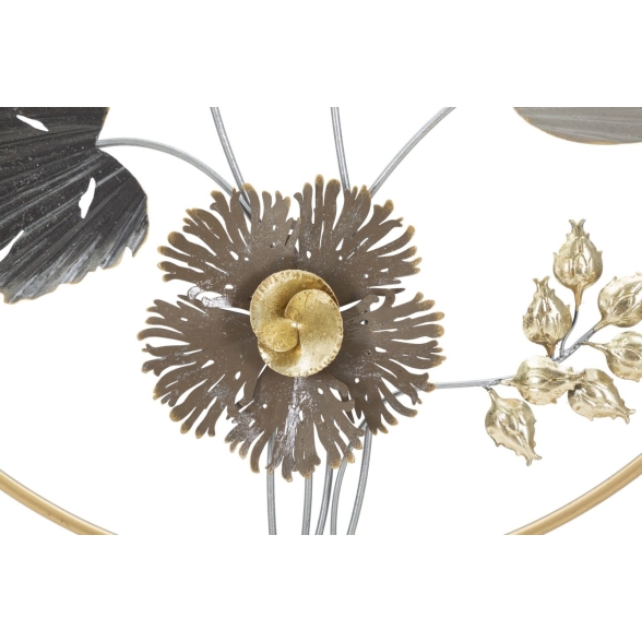 Pannello decorativo circolare design a fiori e foglie Ø 65,4X4.4 cm Rod