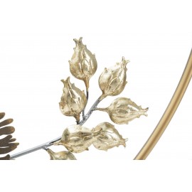 Pannello decorativo circolare design a fiori e foglie Ø 65,4X4.4 cm Rod