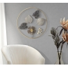 Pannello decorativo circolare design a fiori e foglie Ø 65,4X4.4 cm Rod