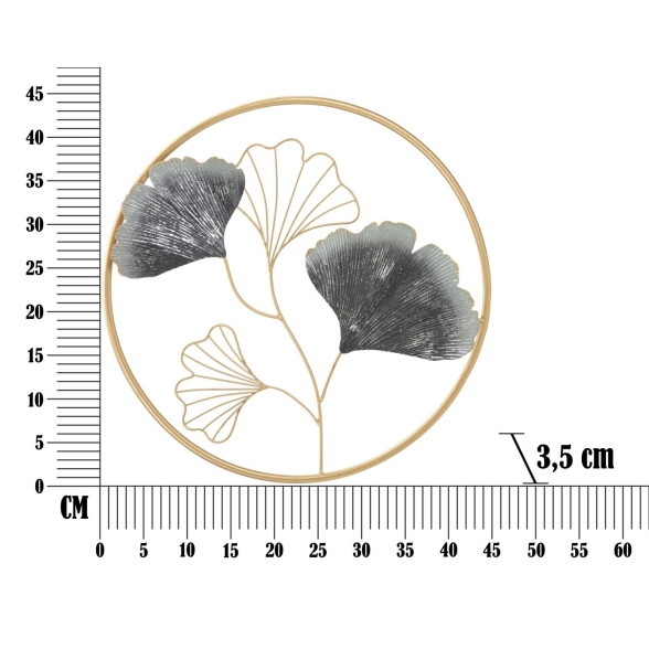 Pannello decorativo circolare design fiori Ø 45,5X3,5 cm Flower Simple