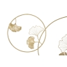 Pannello decorativo da muro design a foglie 120,5x4,2x80,5 cm Double Leaf