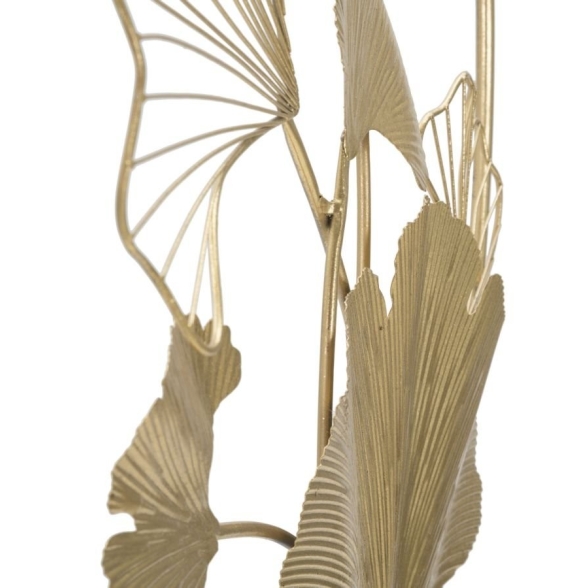 Pannello decorativo da muro design a foglie 120,5x4,2x80,5 cm Double Leaf