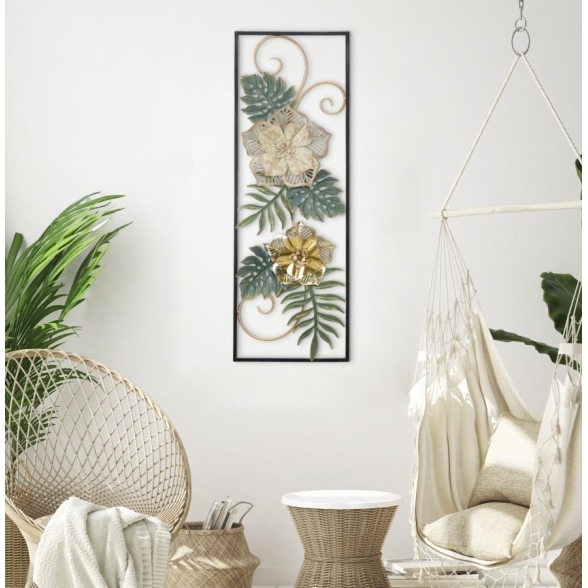 Pannello decorativo rettangolare in metallo 31x4x90 cm Campur Verticale