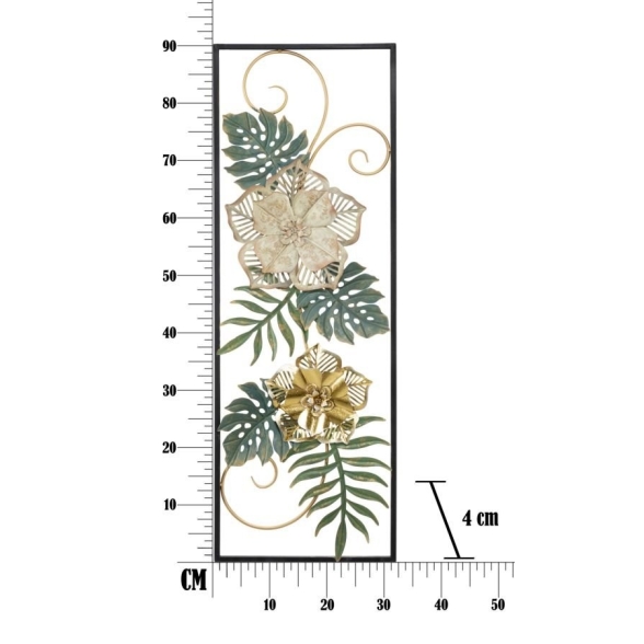 Pannello decorativo rettangolare in metallo 31x4x90 cm Campur Verticale