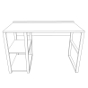 Scrivania Industrial Con Ripiani Laterali 120x60x75H Dexter