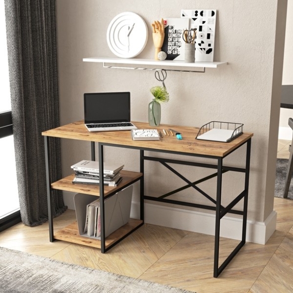 Scrivania Industrial Con Ripiani Laterali 120x60x75H Voyage SX