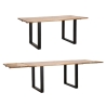 Tavolo Da Pranzo Allungabile 180-280x90x77 In Legno Gambe In Ferro Edge