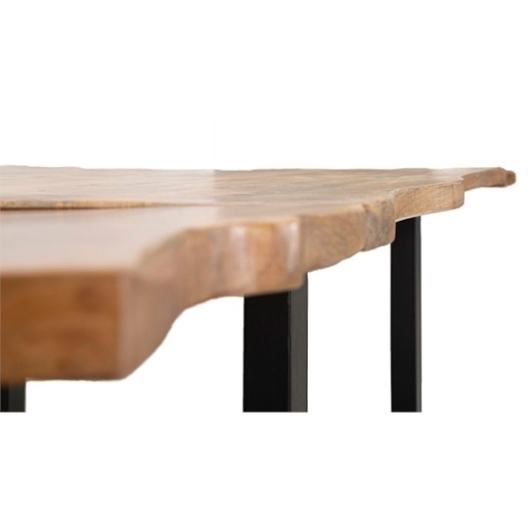 Tavolo Da Pranzo Allungabile 180-280x90x77 In Legno Gambe In Ferro Edge