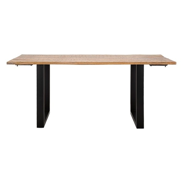 Tavolo Da Pranzo Allungabile 180-280x90x77 In Legno Gambe In Ferro Edge