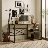 Scrivania Industrial Con Ripiani Laterali 140x60x75H Voyage DX