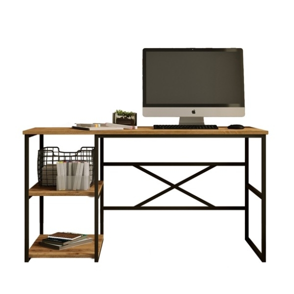 Scrivania Industrial Con Ripiani Laterali 140x60x75H Voyage SX