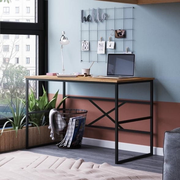 Scrivania Industrial Ferro E Legno120x60x75H Voyage
