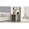 Scrivania Con Scaffali 90x52x149H Rovere E Antracite Bremen