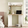 Scrivania Con Scaffali 90x52x149H Rovere E Bianco Bremen