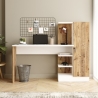 Scrivania Libreria 152x40x120H Rovere E Bianco Laura