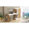 Scrivania Libreria 152x40x120H Rovere E Bianco Laura