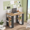 Scrivania Libreria 90x60x74H Rovere E Antracite Bremen