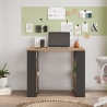 Scrivania Libreria 90x60x74H Rovere E Antracite Bremen