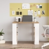Scrivania Libreria 90x60x74H Rovere E Bianco Bremen