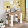 Scrivania Libreria 90x60x74H Rovere E Bianco Bremen