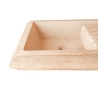 Lavabo Da appoggio Per Giardino In Cemento 100x50xh20 cm Brecciato Albicocca