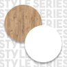 Tavolo Da Cucina Alto Con Ripiani Laterali 120x52x102H Rovere E Bianco