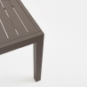Set Da Pranzo Per Esterni Tavolo In Alluminio Allungabile 90x160-240 Cm + 8 Sedie Tortora