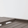 Set Da Pranzo Per Esterni Tavolo In Alluminio Allungabile 90x160-240 Cm + 8 Sedie Tortora