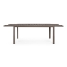 Set Da Pranzo Per Esterni Tavolo In Alluminio Allungabile 90x160-240 Cm + 8 Sedie Tortora