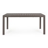 Set Da Pranzo Per Esterni Tavolo In Alluminio Allungabile 90x160-240 Cm + 8 Sedie Tortora