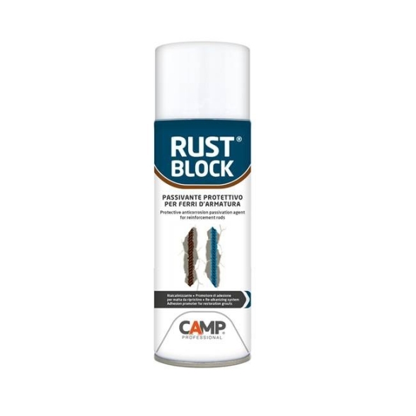 Passivante protettivo spray per rispristino ferri d'armatura Rust Block CAMP 1130 500