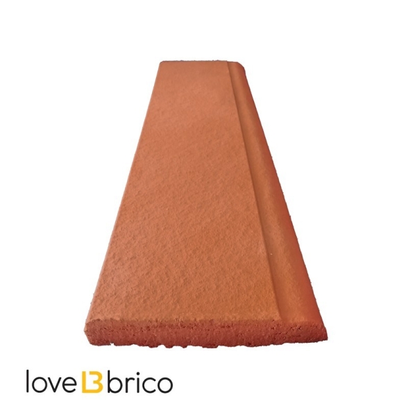 Battiscopa in cotto trattato 8x30 cm Cotto Furnò Rosato Natura Kwikdry
