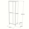 Colonna Bagno Multiuso Con Vano Portascope 50x36x165H Bianco Daisy