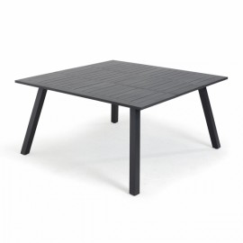 Tavolo In Alluminio Quadrato Da Esterno 145x100-145 Cm Antracite