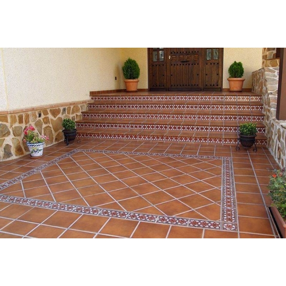Pavimento klinker 24,5 x 24,5 cm marrone Gresmanc Rodamanto
