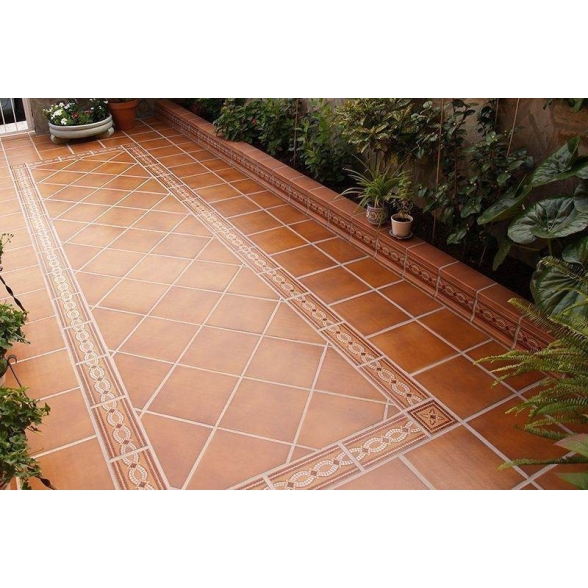 Pavimento klinker 24,5 x 24,5 cm marrone Gresmanc Rodamanto
