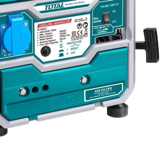 Generatore Di Corrente 0,8 kW Motore 2 Tempi Portatile Total