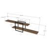 Mensola Libreria A Parete Industrial In Ferro E Legno 120x18x30H Mone
