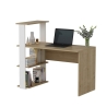 Scrivania Libreria 60x120x112H Bianco E Rovere Chiaro Node
