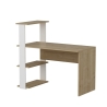 Scrivania Libreria 60x120x112H Bianco E Rovere Chiaro Node